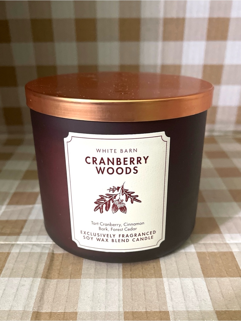 BATH & BODY WORKS CRANBERRY WOODS 3 WICK CANDLE